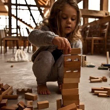 Wooden Story Natural XL Wooden Blocks in Sack, 50pcs wooden Toy