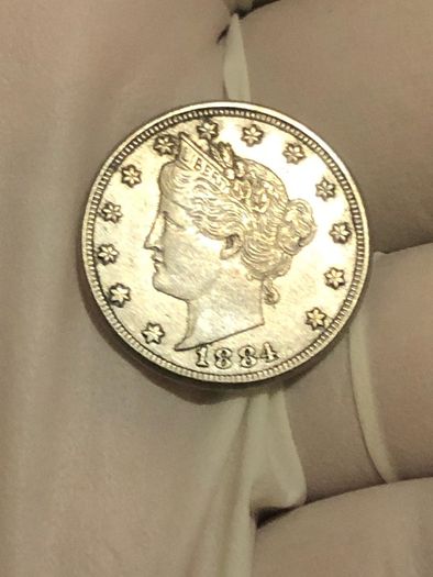 1884 5 cents UNC