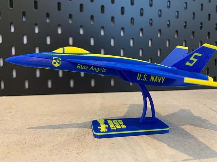 FA-18 Blue Angels Fight Jet 3D Printed (Free Postage)