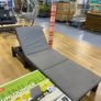 2 black pvc Sun loungers ahd grey cushions Image 6