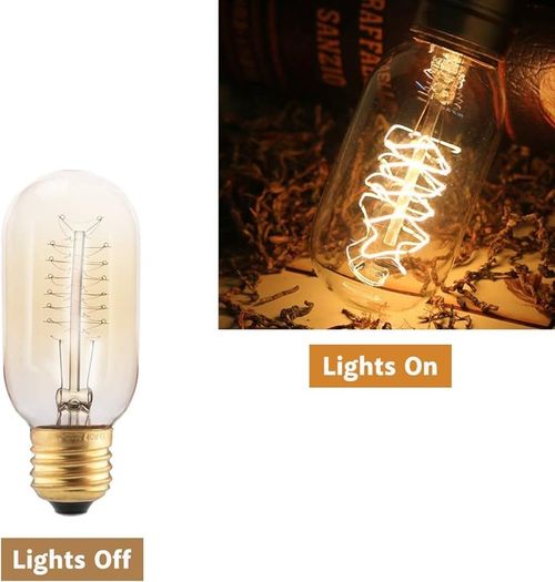 NEW SALE | Vintage Edison Light Bulb 40W, 4 Pack Dimmable Decorative Filament Tube T45 Bulbs, 2700K, 230V