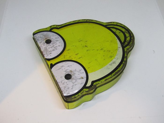 The Simpsons Homer Simpson yellow Fun Tin Case Empty Biscuit Tin 2003-04  Size 7 3/4" x 7 1/4" x 2"