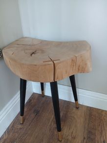 Handmade Live Edge Side Table.