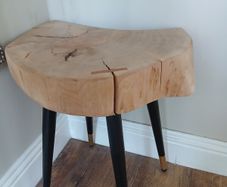 Handmade Live Edge Side Table.