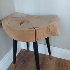 Handmade Live Edge Side Table.