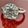 Sterling silver ring with Tanzanite & Aquamarine Image 10