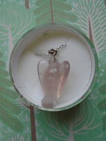 Fluorite Angel pendant,Gemstone angel pendant,Necklace,JewelleryNew,Gift