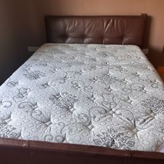 king size leather bed and matress
