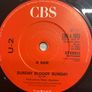 U2 Sunday Bloody Sunday/Two Hearts Beat as One 7"  Vinyl CBS 7023 Irish Label Image 4