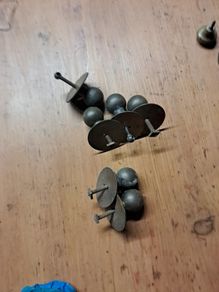 various antique brass handles