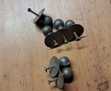 various antique brass handles