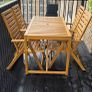 Outdoor Dining Set, Table + 4 Reclining Chairs, Like New Image 2