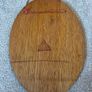 Vintage Oval Wooden Wall Plaque of the Immaculate Heart of Mary Image 2