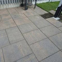 Garden patio slabs
