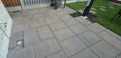 Garden patio slabs