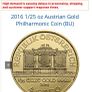Small rare 2016 1/25 oz 1.3gr Austrian Gold Philharmonic  Coin Image 5