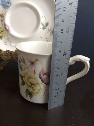 Fabulous J&G Meakin Coffee Set for Six in the Sterling Shape and a Pretty Floral Pattern Called "Springfield"