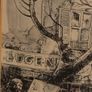 Vintage large French Etching of Paris Street framed Image 10