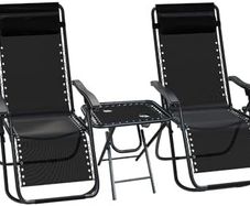 2 chairs and side table