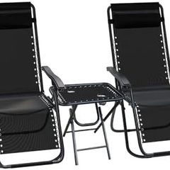 2 chairs and side table