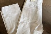 Zara white mom jeans high waisted size 8