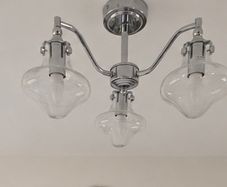 Polished chrome light fitting