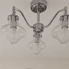 Polished chrome light fitting