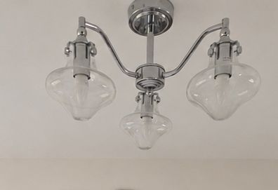 Polished chrome light fitting