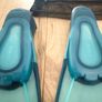 Decathlon SNK 500 Jnr Kids Mask, Snorkel and Fins Set Size 13C-1 Turquoise Image 5