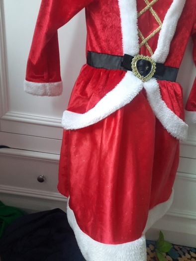 Mrs Santa Claus costume Christmas dress girls size 7-8 years