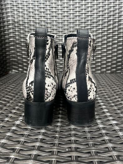 Clarks snake print boots