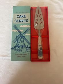 New Cake server , stainless steel with ceramic handle with windmill design