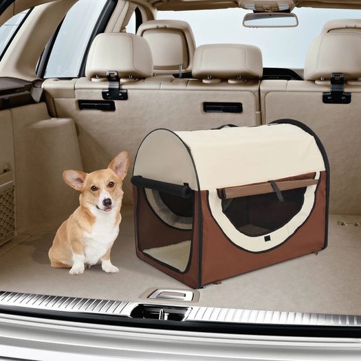 Folding Fabric Soft Pet Crate, 46Lx36Wx41H cm (FREE POSTAGE)