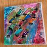 Original Abstract Painting of Cyclists Tour De France The Peleton Bike Bicycle Art  Gift Image 3