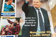 Old 2000 Manchester City Program v Leeds Utd