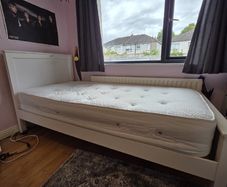 Single bed and mattress