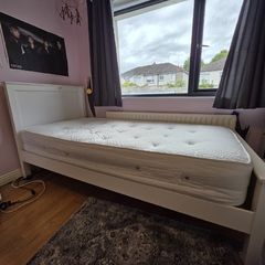 Single bed and mattress