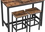 Bar Table with 2 Bar Stools -  Free Delivery Nationwide