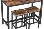 Bar Table with 2 Bar Stools -  Free Delivery Nationwide