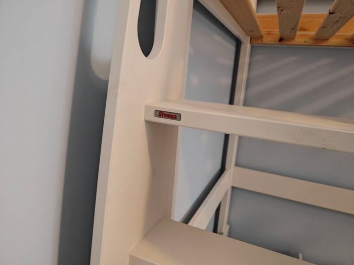 STOMPA Loft Bed with Pullout Single Bed, Storage & Shelf