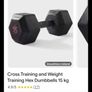Decathlon dumbbells 2 x 15kg Image 2
