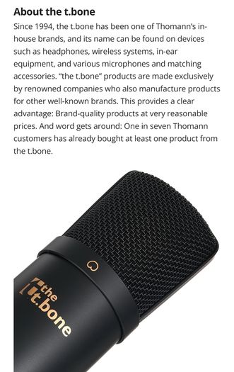 T Bone SC400 Large Diaphragm Condenser Microphone