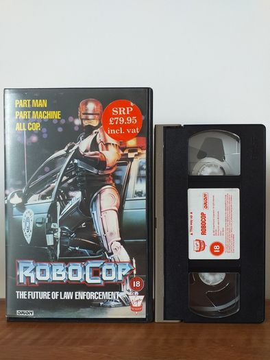 ROBOCOP VHS Pal Video Cassette Tape 1987 Virgin/Orion Release Take A Look At What This VHS Tape Would Cost You Back In 1987 ( Last Price Lower)