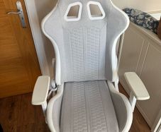 White and Gray Gaming Chair