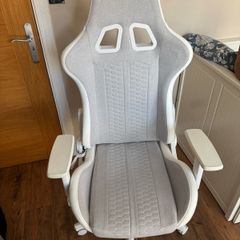 White and Gray Gaming Chair