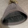 Grey Bobble Beanie Image 2