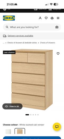 Ikea Malm chest of drawers