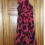 Coast Dress Dusty pink/ red and Black Haulter neck Image 3