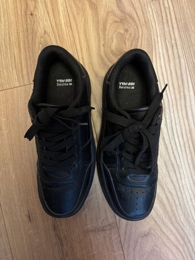 Bershka black platform runners