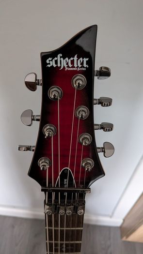 SCHECTER Demon-7 FR - Crimson Red Burst
